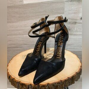 Sam  &  Libby pointed toe strappy heels size 9 - Black